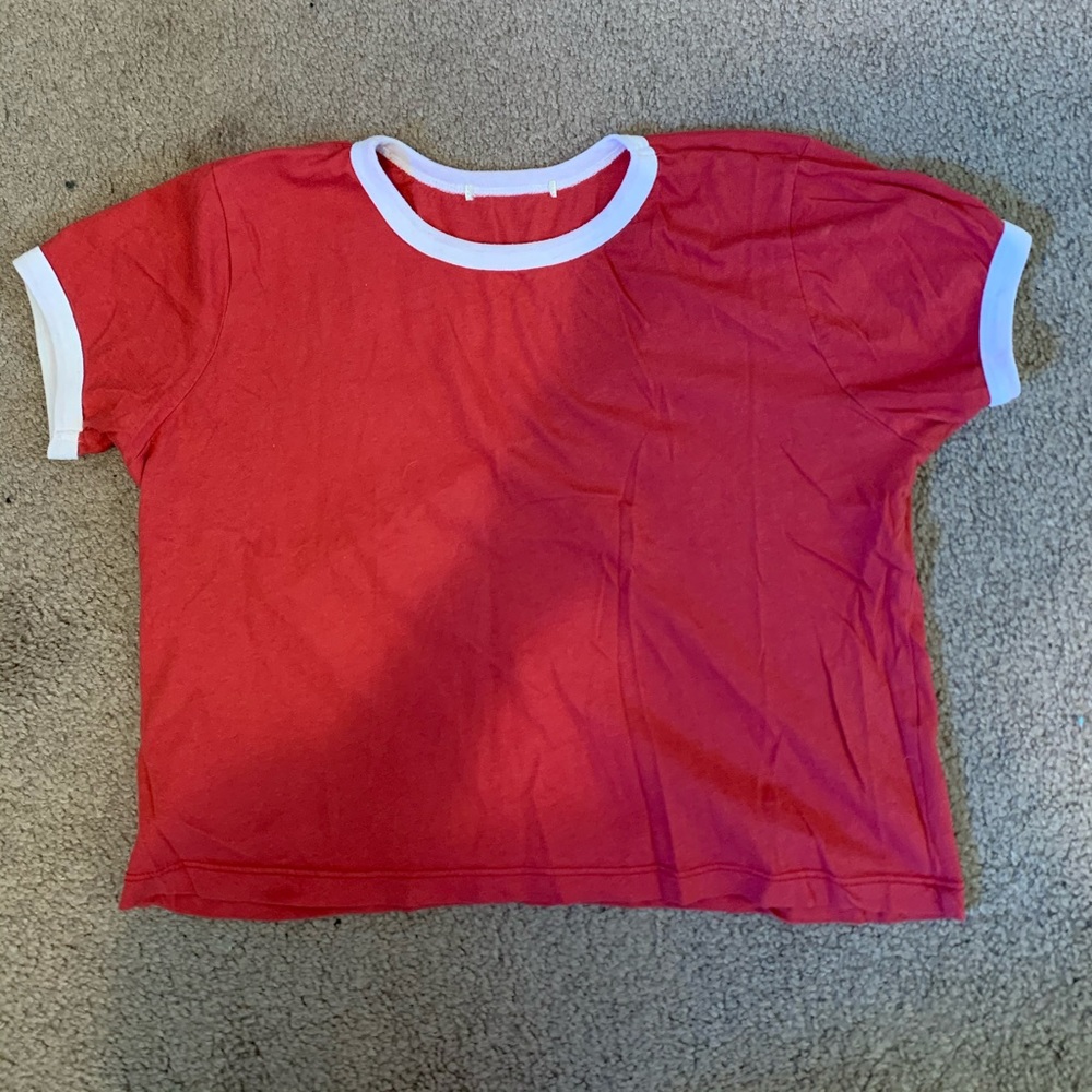 Red crop top